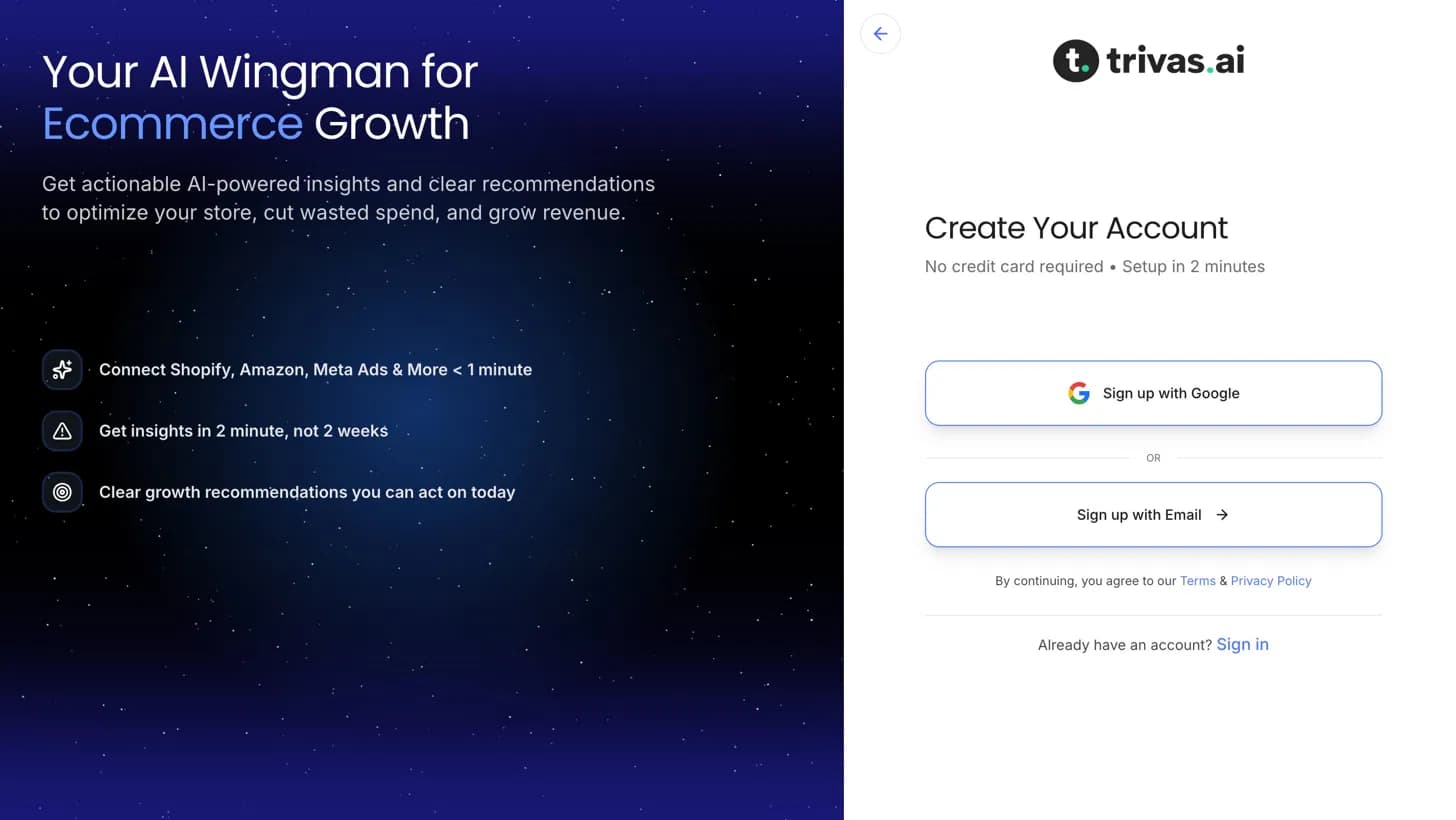 Sign Up in Seconds