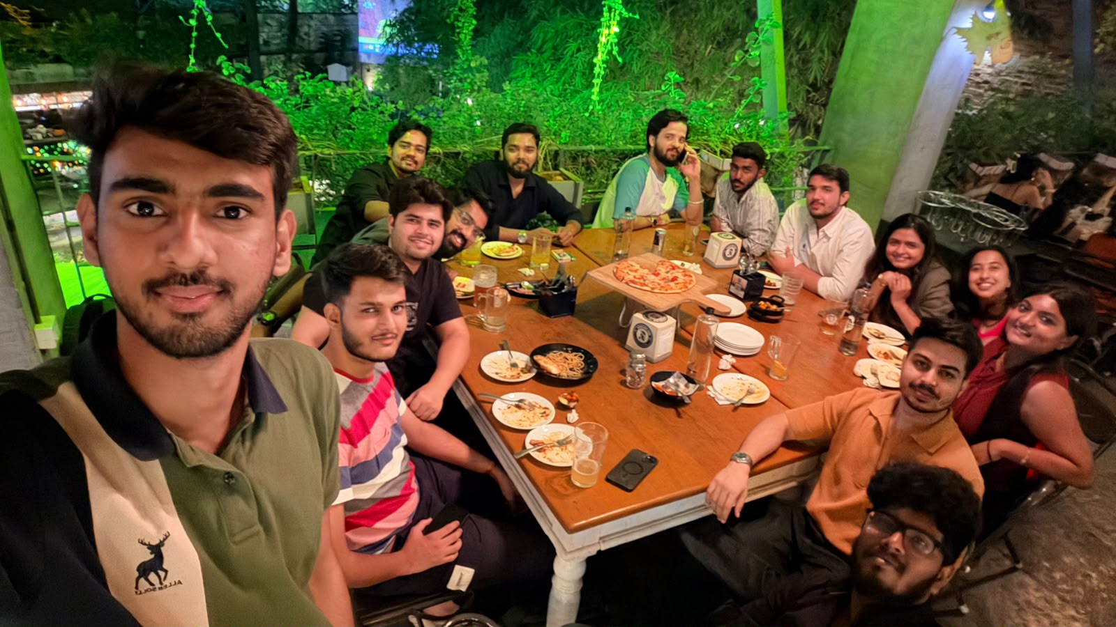 Trivas team at a dinner outing